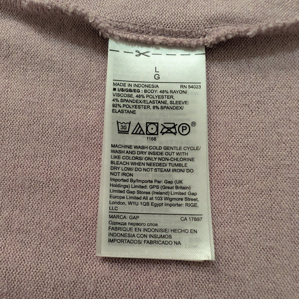 GAP Softspun Velvet Raglan Sleeve Top - Picture 4 of 4